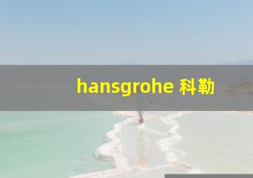 hansgrohe 科勒